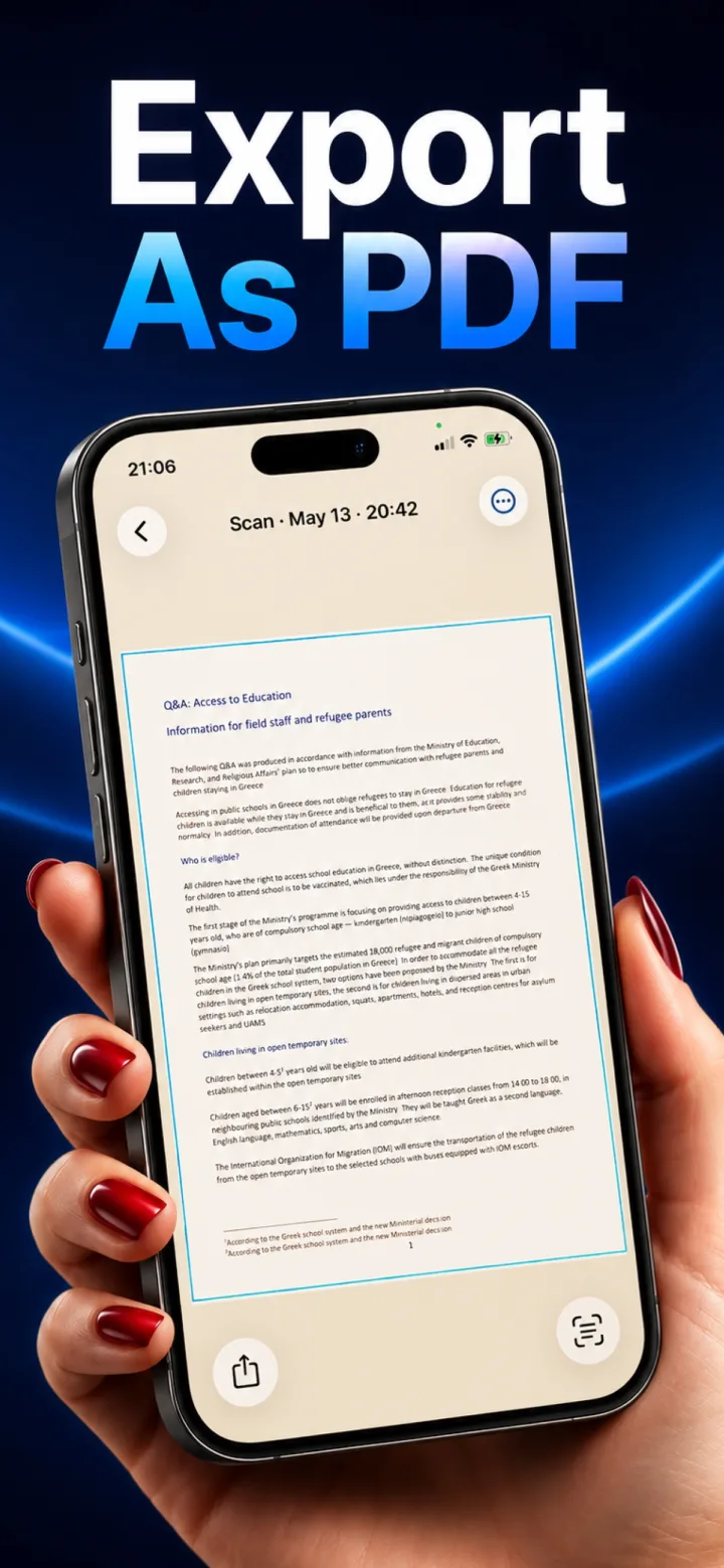 Lumi PDF Scanner app — Every Scan Exports as a Clean PDF